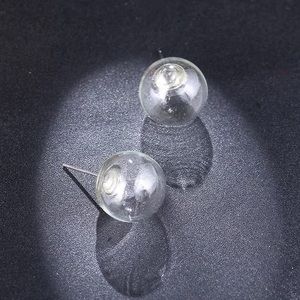 Glass Orb Stud Earnings
